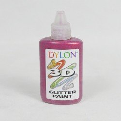 Dylon 3D Fabric Paint- Glitter Pink